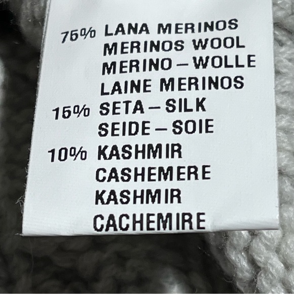 Fabiana Filippi Two In One Knit Shawl Cardigan Merino Wool Silk Cashmere Blend S - Picture 5 of 6